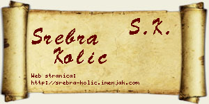 Srebra Kolić vizit kartica
